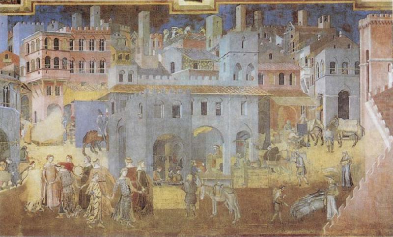 Ambrogio Lorenzetti Life in the City china oil painting image